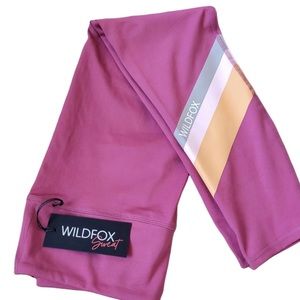 L WILDFOX Sweat Leggings Womens Large Pink High Waist Active NEW Activewear Spor